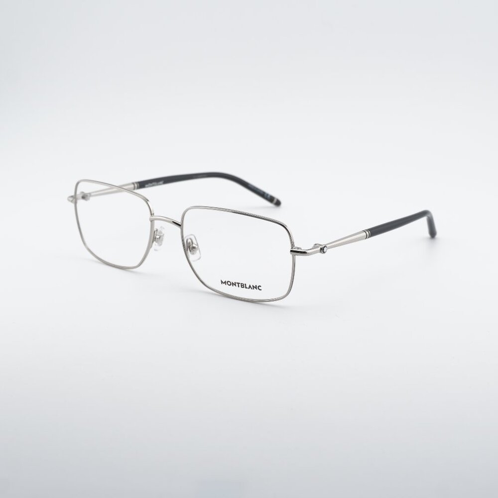 Montblanc MB0072O 004 Eyeglasses Silver 57mm Rectangle Frame